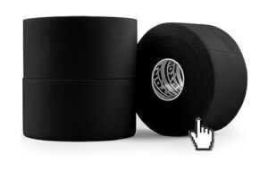 a pair of black sports tape to prevent injuries in kickball