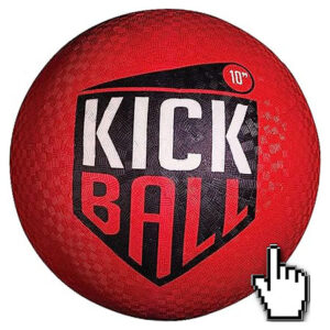Red color rubber kickball ball